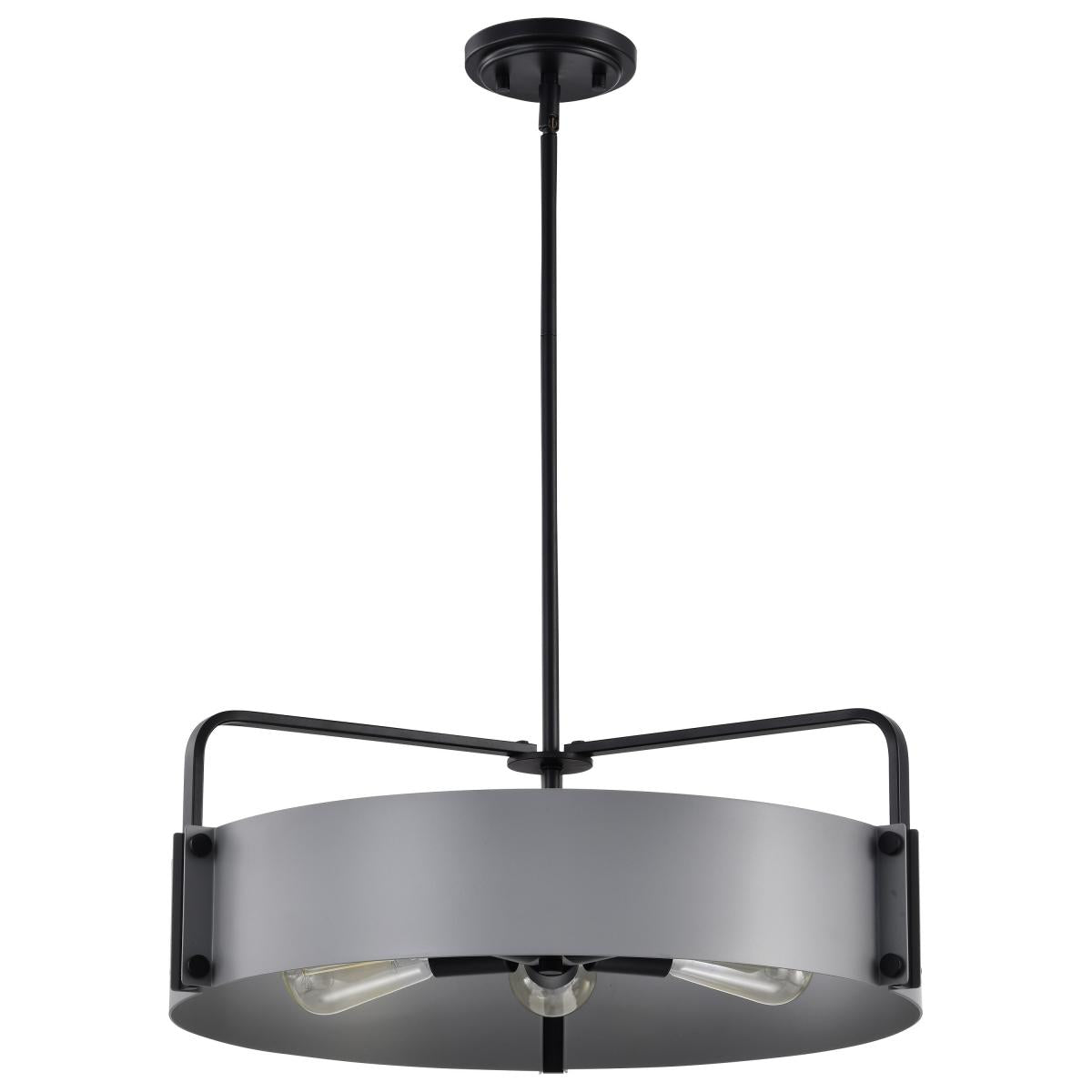 60-7854 ALTOS 5 LIGHT LARGE PENDANT Altos 5 Light Large Pendant; Gray and Matte Black Finish - Cheap-Us