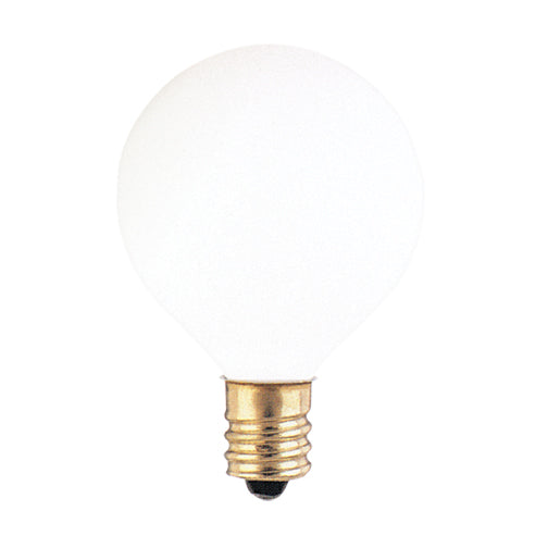 Bulbrite 25G12WH 25 Watt Incandescent G12 Globe, Candelabra Base, White - Cheap-Us