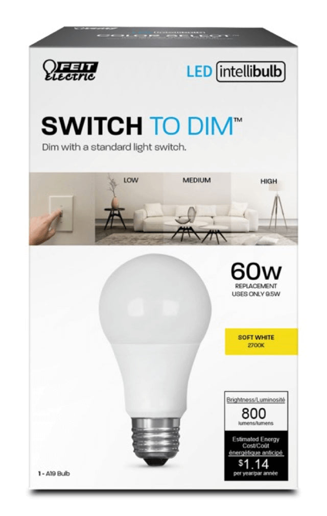 IntelliBulb Switch to Dim 800 Lumen 2700K LED A19 - Cheap-Us