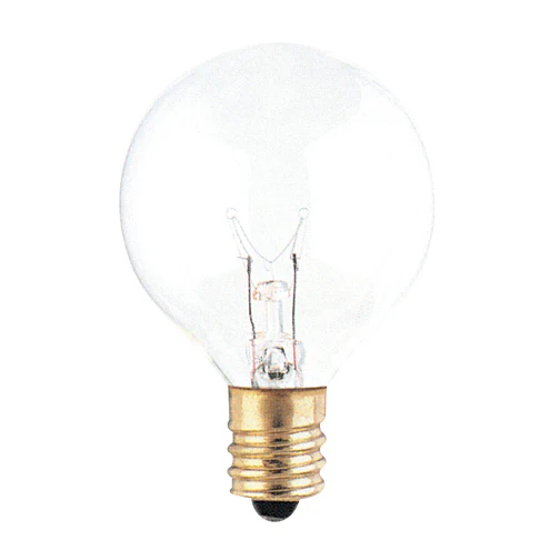 Bulbrite 25G12CL 25 Watt Incandescent G12 Globe, Candelabra Base, Clear - Cheap-Us