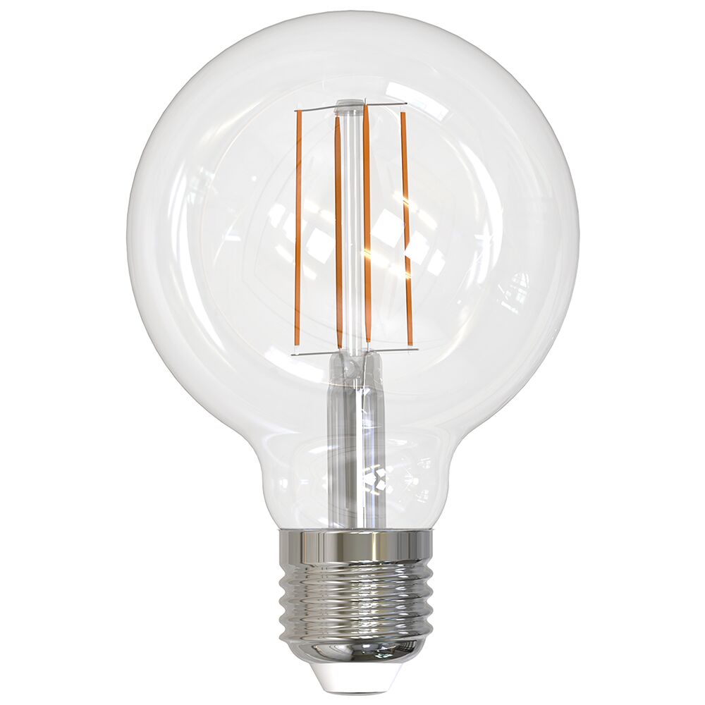 Bulbrite Pack of (8) 7 Watt Dimmable Clear Globe G25 LED Light Bulbs with Medium (E26) Base, 3000K Soft White Light, 800 Lumens - Cheap-Us