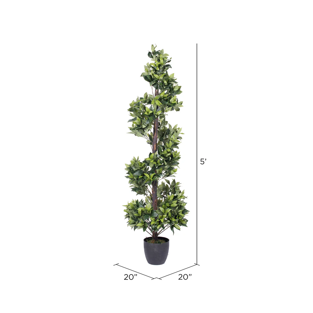 Vickerman 5' Artificial Spiral Bay Tree. - Cheap-Us