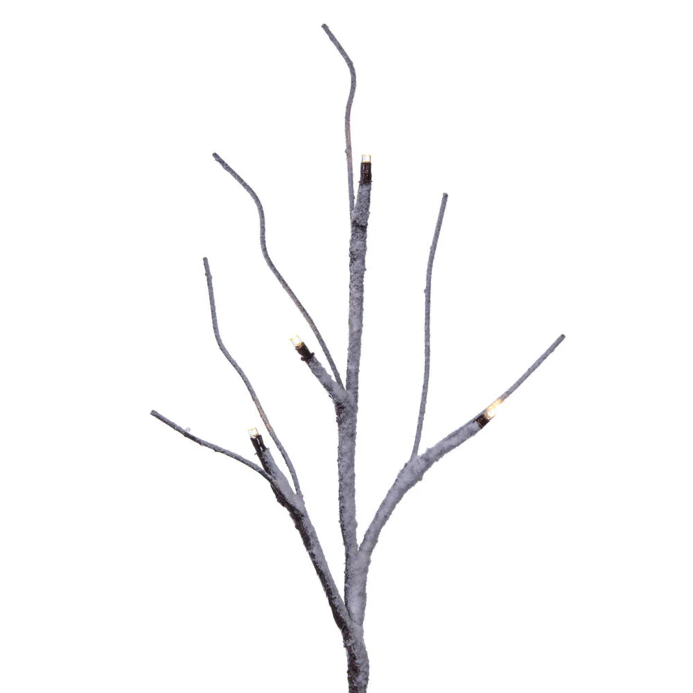 Vickerman 2' Brown Frosted Twig Tree Battery Operated Warm White 3mm Wide Angle LED lights. - Cheap-Us