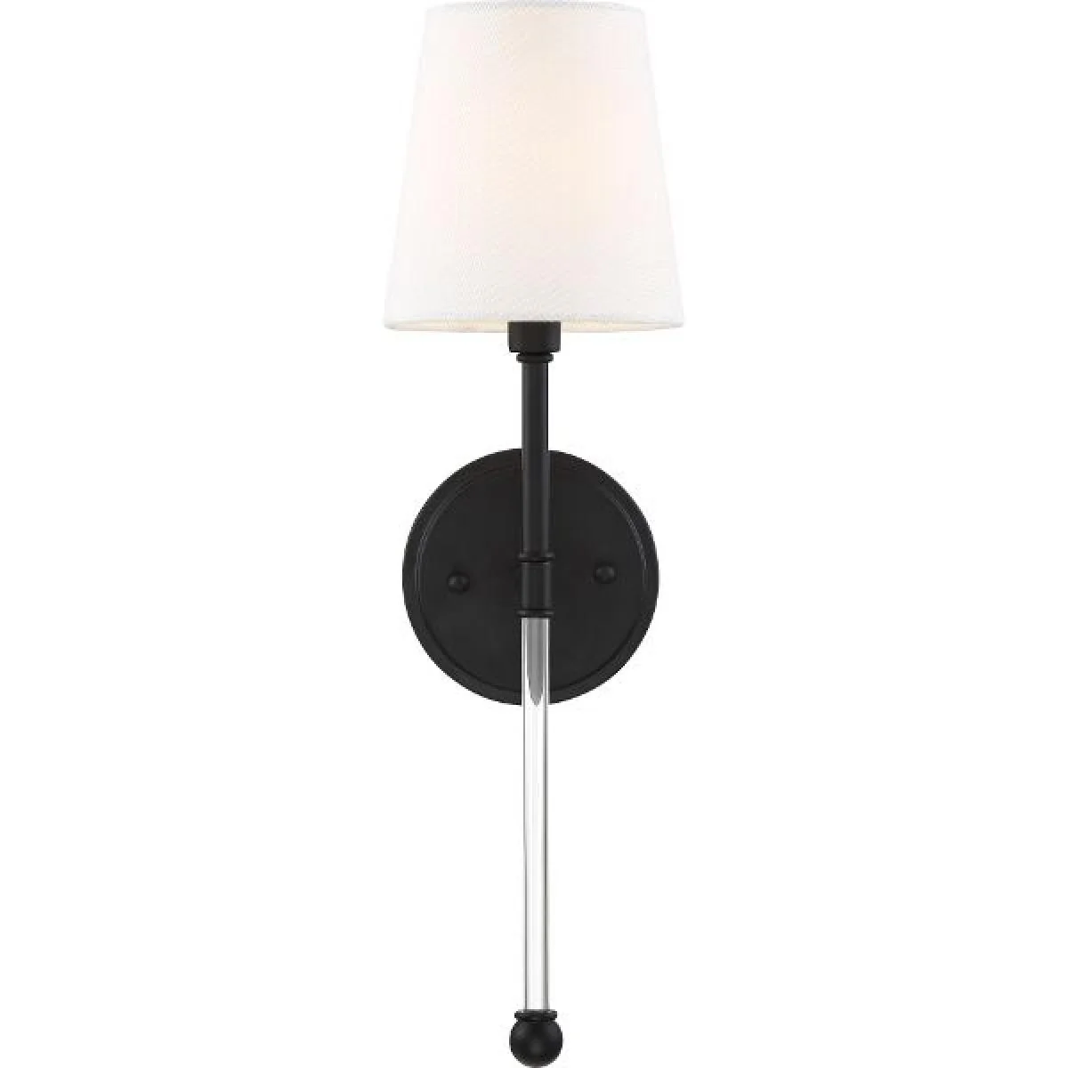 60-6689 OLMSTEAD 1 LIGHT WALL SCONCE Olmstead - 1 Light Wall Sconce - with White Linen Shade - Aged Bronze Finish - Cheap-Us