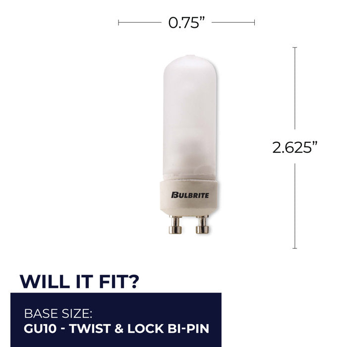 BULBRITE HALOGEN DJD TWIST & LOCK BI-PIN (GU10) 35W DIMMABLE LIGHT BULB 2900K/SOFT WHITE 5PK (617135) - Cheap-Us