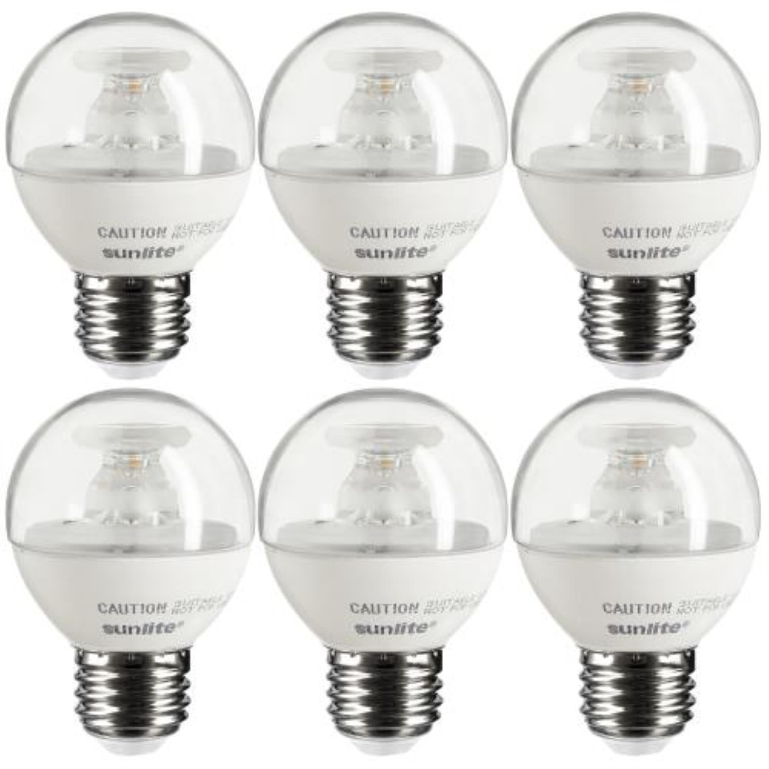 Sunlite LED G16 Globe 5W (40W Equivalent) Light Bulb Medium (E26) Base, Warm White - Cheap-Us