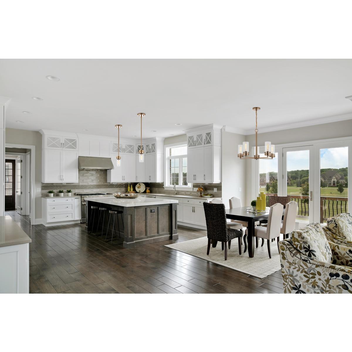 Satco Nuvo Intersection 5 Light Chandelier With Clear Glass - 60W - 120V - Medium Base - Cheap-Us