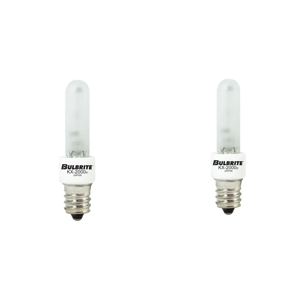 BULBRITE KRYPTON/XENON T3 MINI-CANDELABRA SCREW (E11) 20W DIMMABLE LIGHT BULB 2700K/WARM WHITE 2PK (473121) - Cheap-Us