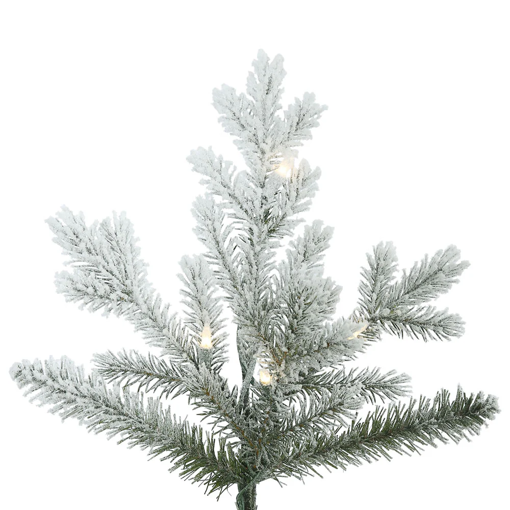 Vickerman 6.5' Frosted Eastern Fraser Fir Artificial Christmas Tree Clear Dura-lit Lights - Cheap-Us