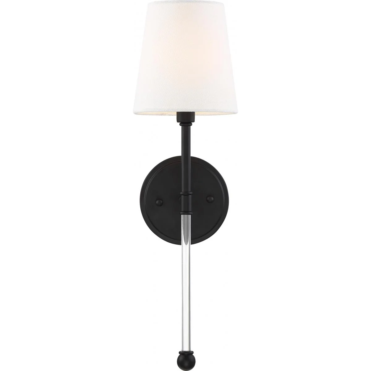 60-6689 OLMSTEAD 1 LIGHT WALL SCONCE Olmstead - 1 Light Wall Sconce - with White Linen Shade - Aged Bronze Finish - Cheap-Us