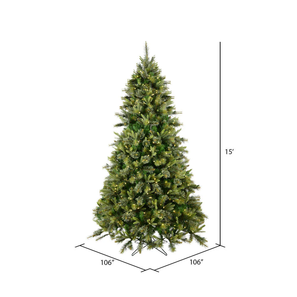 Vickerman 15' Cashmere Pine Artificial Christmas Tree Warm White Dura-Lit® LED Lights - Cheap-Us