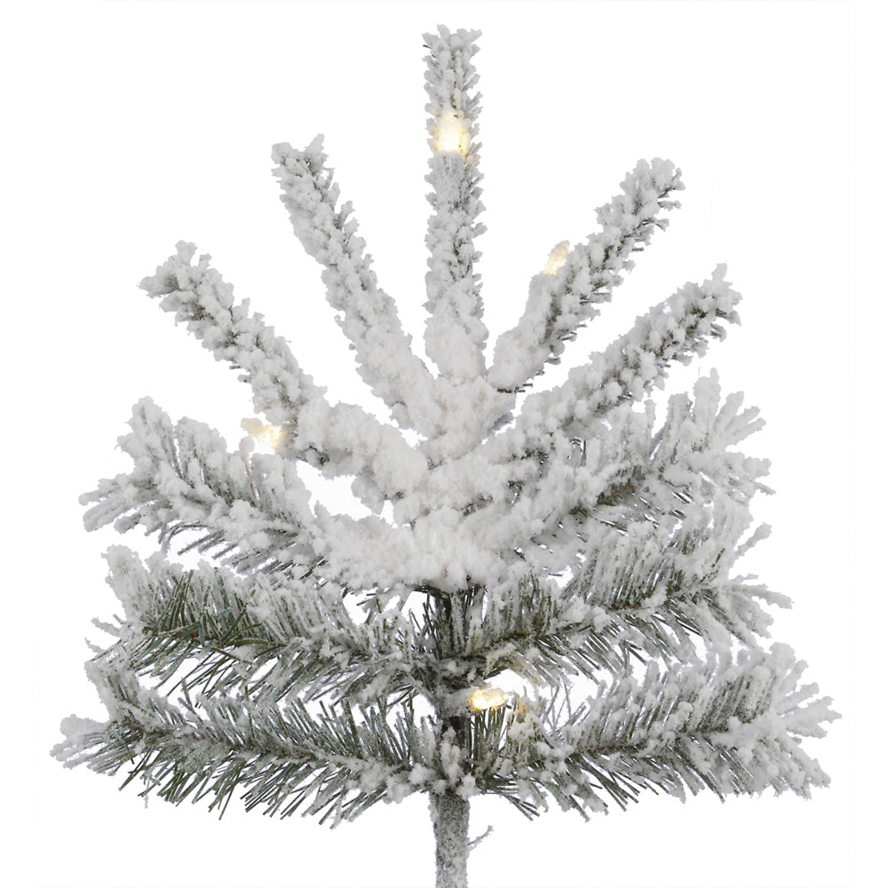 Vickerman 7.5' Flocked Sierra Fir Artificial Christmas Tree Multi-Colored LED Dura-Lit lights - Cheap-Us