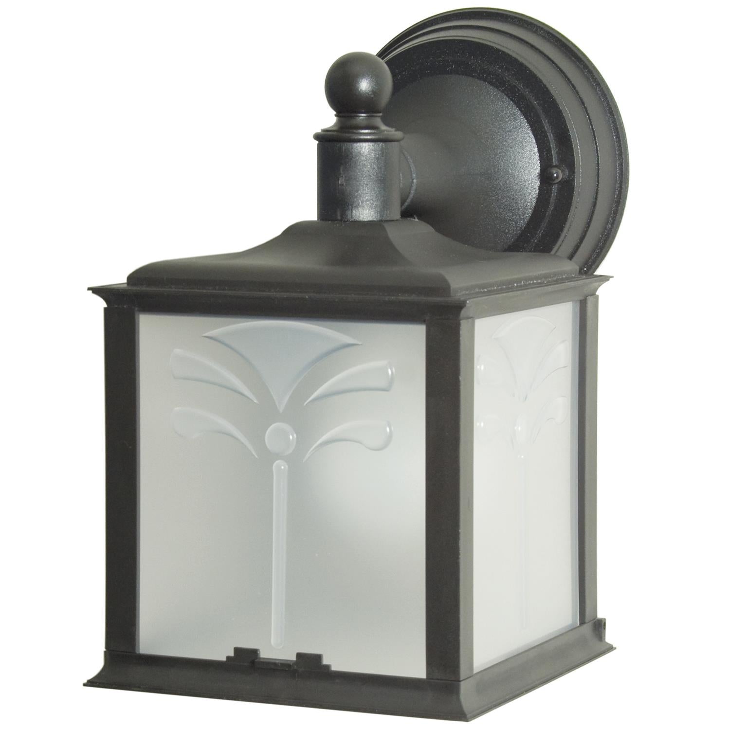 Sunlite Decorative Outdoor Energy Saving Orchid Down Fixture, Black Finish, Frosted Lens - Cheap-Us