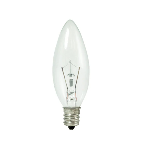 Bulbrite KR25CTC/25 25 Watt  Krystal Touch Dimmable Krypton B8 Torpedo Chandelier Bulb, Candelabra Base, Clear - Cheap-Us