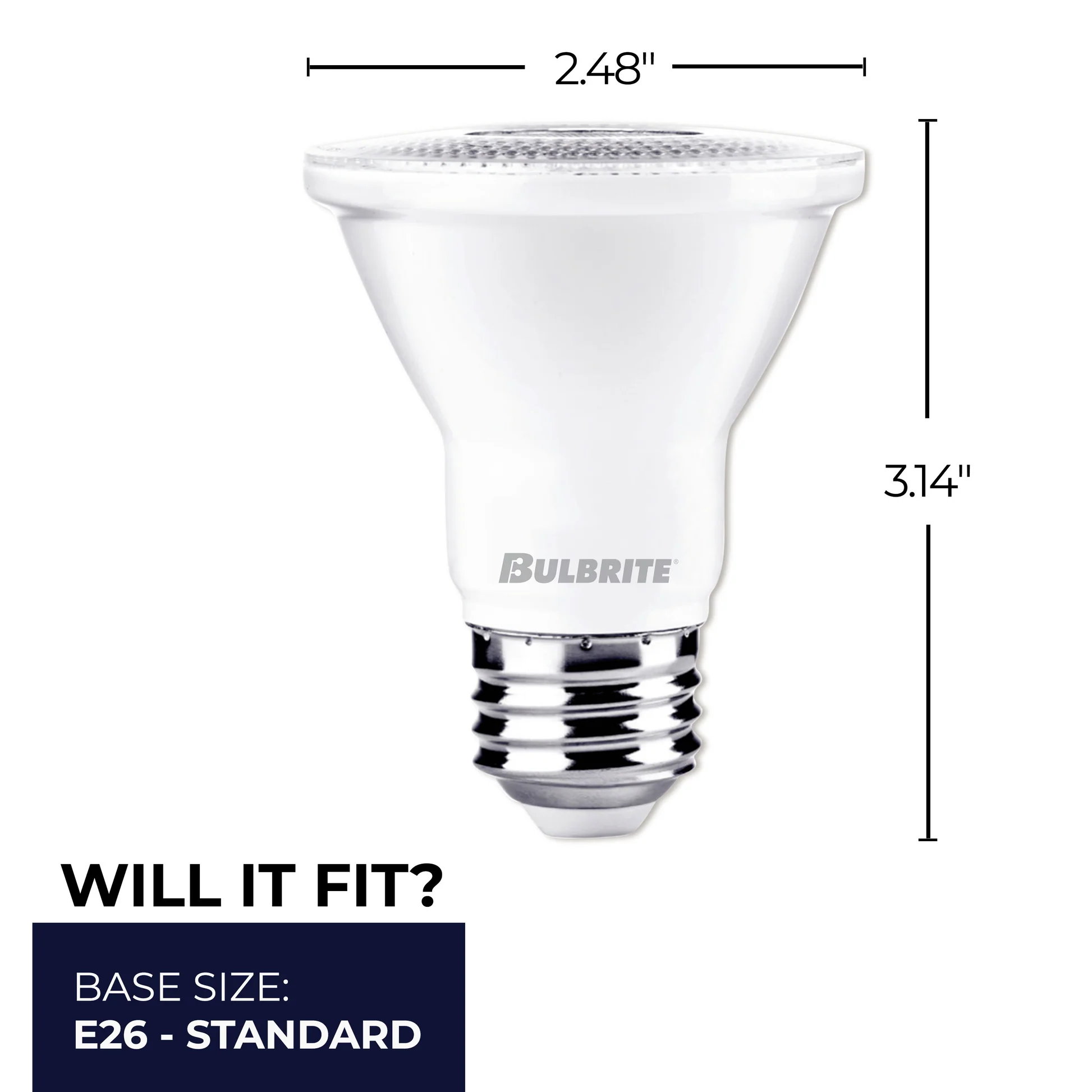 7W LED PAR20 3000K 80CRI BASICS FLOOD WET DIMMABLE-4PK - Cheap-Us