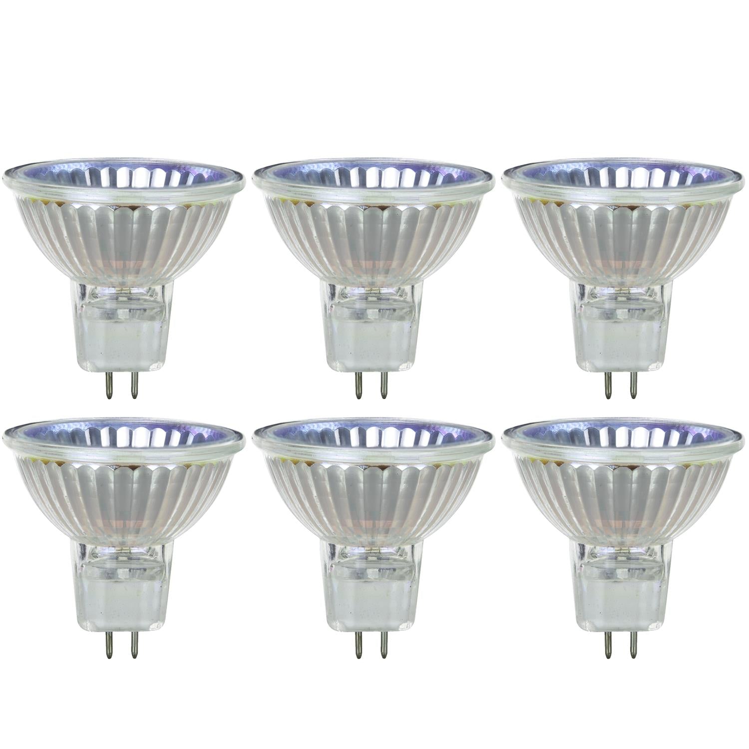 Sunlite 50 Watt, 38° Flood, MR16 Mini Reflector with Cover Guard, GU5.3 Bi-Pin Base - Cheap-Us