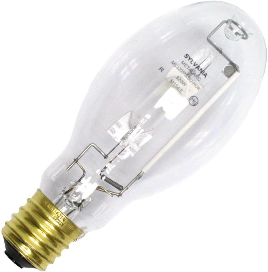 Sylvania 64049 - MS320/PS/BU-HOR/ED28 320-Watt ED28 Mogul Screw (E39) 4300K Clear High Output Pulse Start Metal Halide Lamp - Cheap-Us