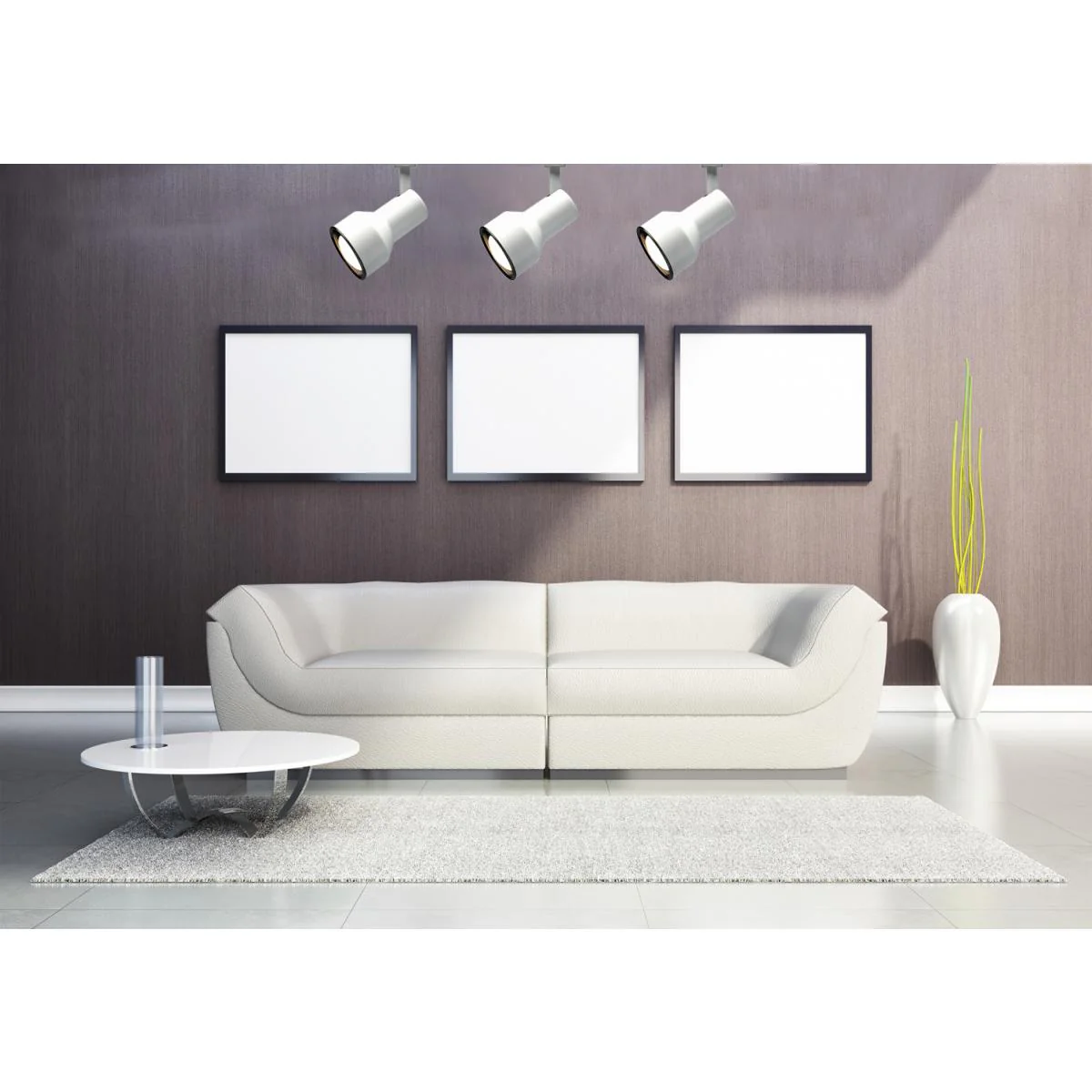 TK320 WHITE R30 STEP CYL TRACK KIT 3 Light - R30 - Step Cylinder Track Kit - 4 foot Track - White - Cheap-Us