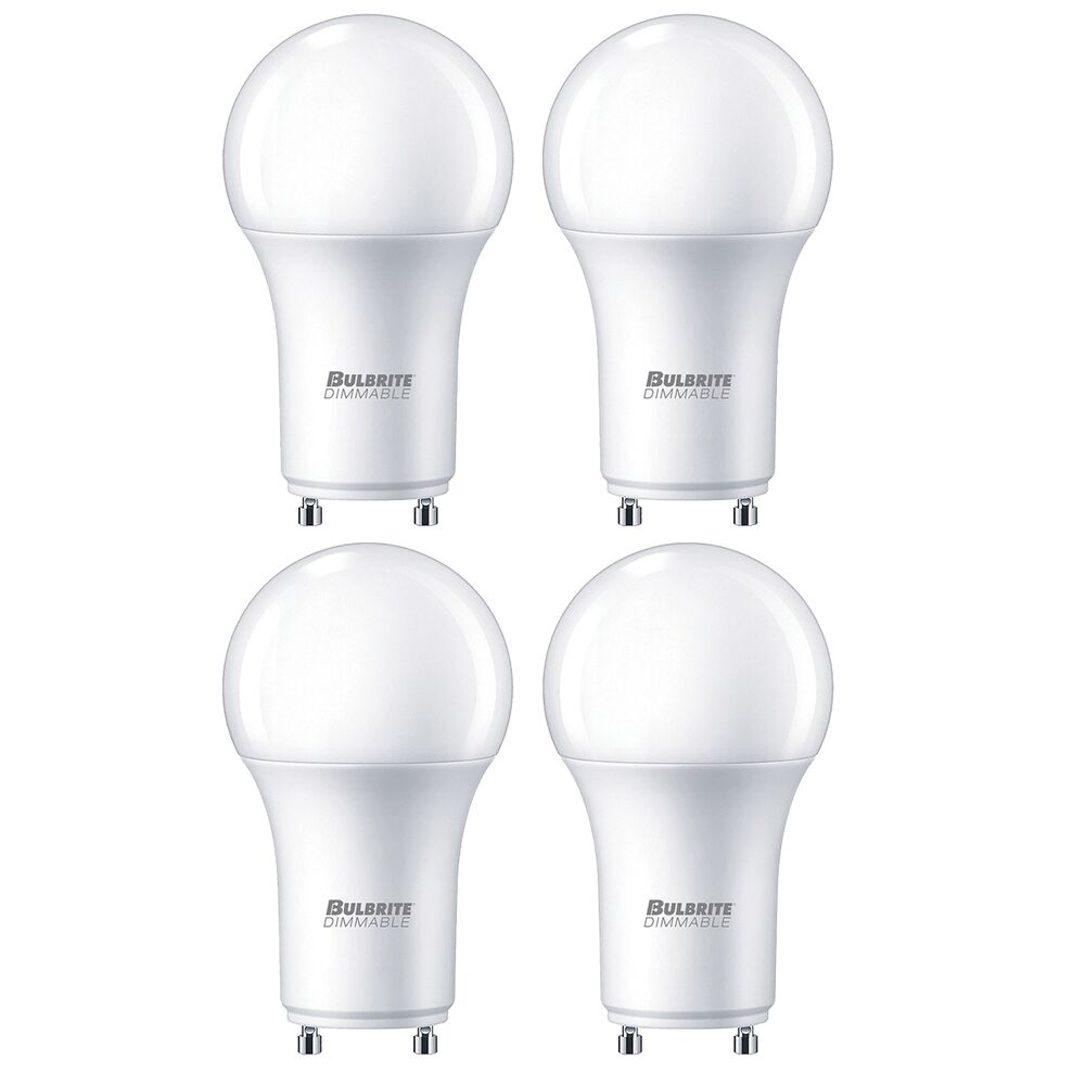 Bulbrite Pack of (4) 15 Watt Dimmable Frost A19 LED Light Bulbs with Twist and Lock (GU24) Base, 2700K Warm White Light, 1600 Lumens - Cheap-Us