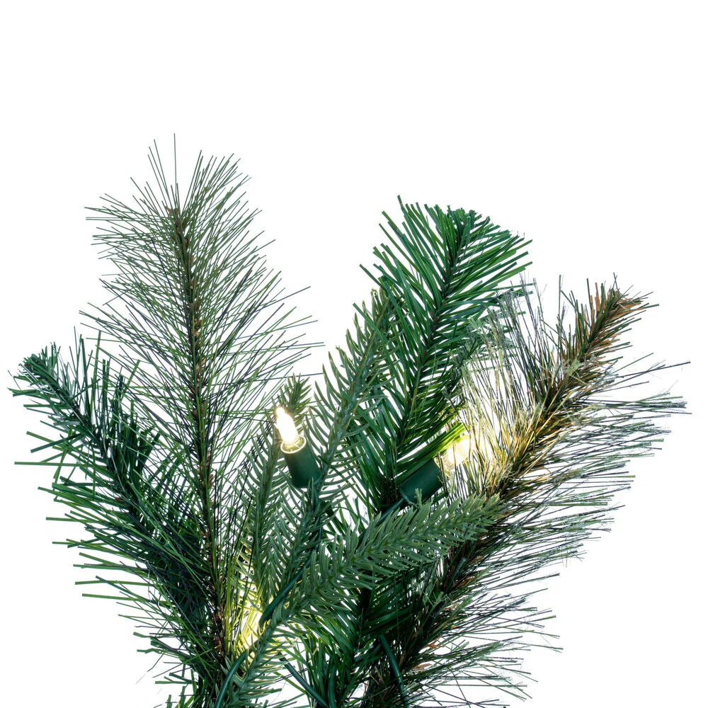 Vickerman 9' Cashmere Artificial Christmas Garland with 2 Sets of 50 Warm White Dura-lit LED Lights - Cheap-Us