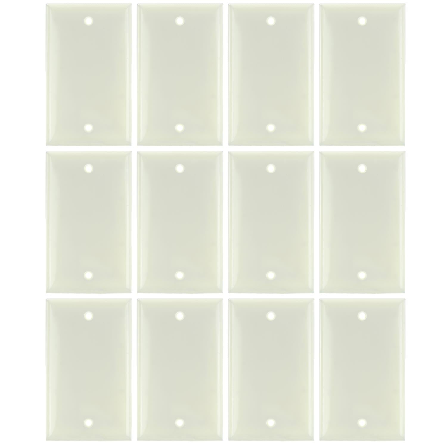 Sunlite E401/A 1 Gang Blank Switch and Receptacle Plate, Almond - Cheap-Us