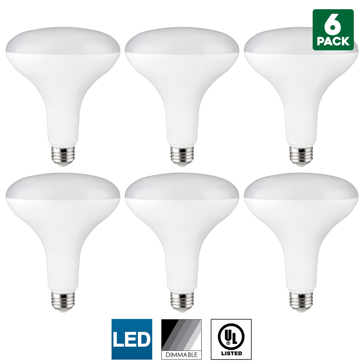 Sunlite LED BR40 Floodlight Bulb, 14 Watt (85 Watt Equivalent), Dimmable, 6500K Daylight, 1060 Lumens, Medium (E26) Base, Energy Star Certified - Cheap-Us