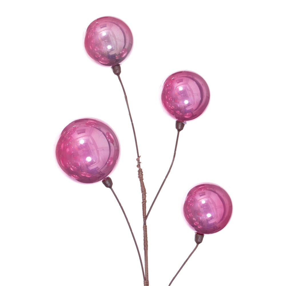 Vickerman 10' Pink Pearl Branch Ball Wire Garland. - Cheap-Us