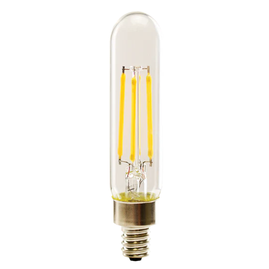 Luxrite LED T6.5 Tubular Light Bulb, E12 Candelabra Base, 5W, 4000K - Cool White, 80 CRI, Clear Finish, Dimmable (LR21658) - Cheap-Us