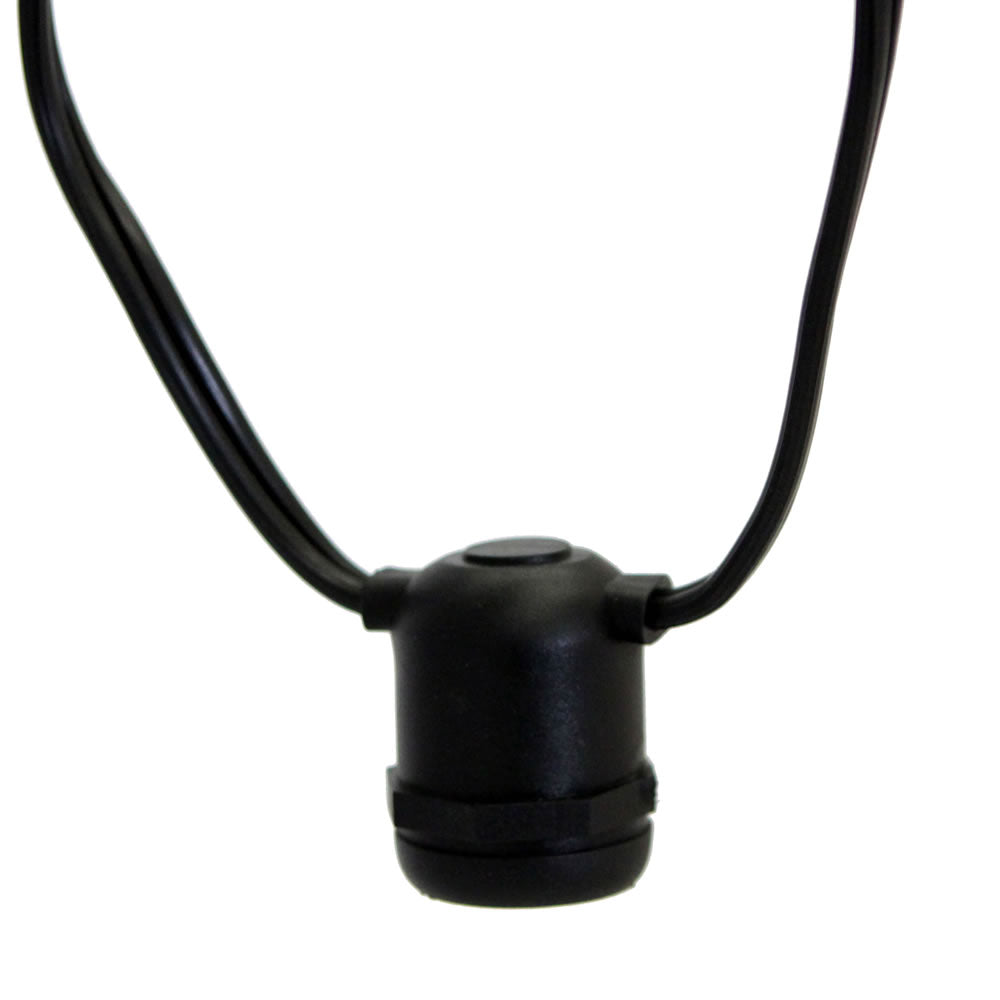 Vickerman 24 Medium Base E26 Socket Set SPT2 16 Gauge Black Wire - Cheap-Us