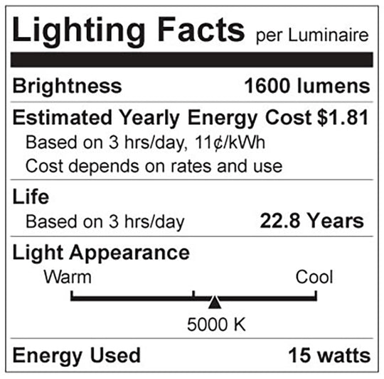 Luxrite LED A19 Light Bulb, E26 - Medium Base, 15W, 5000K - Bright White, 1600 Lumens, 80 CRI, Frost Finish, Dimmable (LR21443) - Cheap-Us