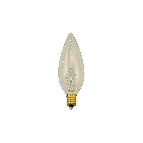 Bulbrite 25CTC/25/2 25 Watt Incandescent B8 Torpedo Chandelier Bulb, Candelabra Base, Clear - Cheap-Us