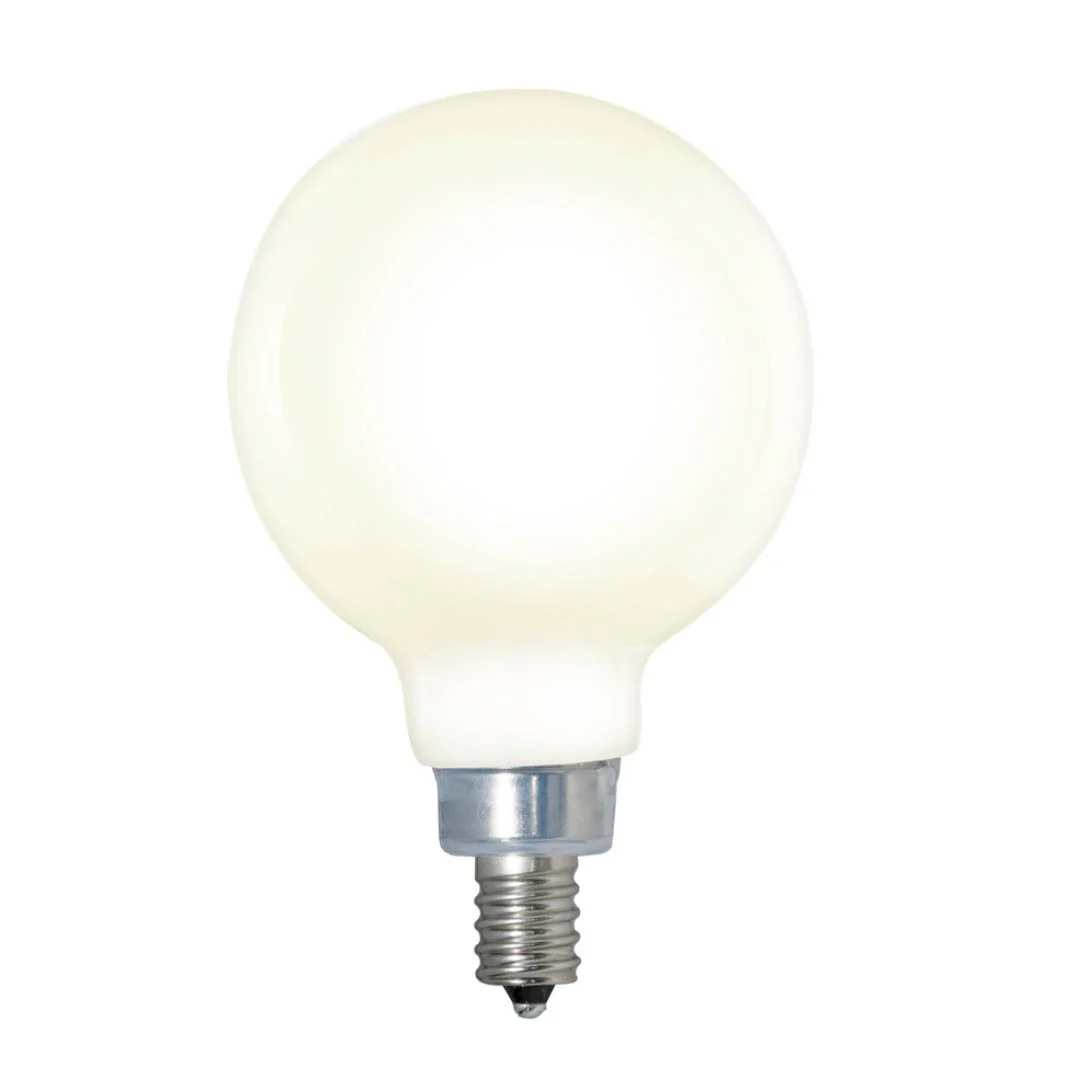 BULBRITE LED G16 CANDELABRA SCREW (E12) 4W FULLY COMPATIBLE DIMMING FILAMENT MILKY LIGHT BULB 2700K/WARM WHITE 40W INCANDESCENT EQUIVALENT 3PK (776612) - Cheap-Us