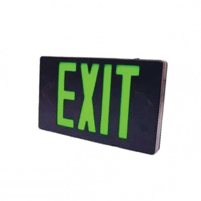 Westgate LED Exit W/Battery Backup SGL/DBL Face Univ. Green Letters Black Housing, 120/277V, LED Exit & Emergency Lighting, 3.8W, Black Finish - Cheap-Us