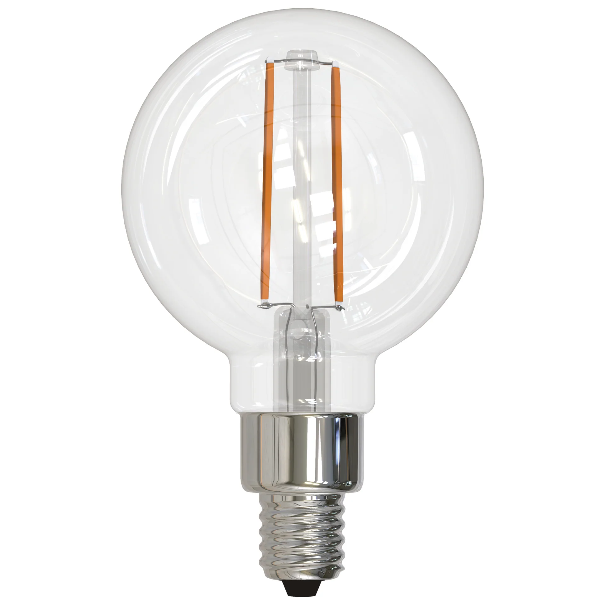 Bulbrite 2.5 Watt Dimmable Clear Filament G16 Candelabra (E12) LED Light Bulb - 250 Lumens, 2700K (776706) - Cheap-Us