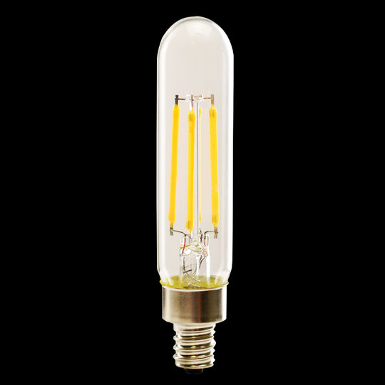 Luxrite LED T6.5 Tubular Light Bulb, E12 Candelabra Base, 5W, 5000K - Bright White, 80 CRI, Clear Finish, Dimmable (LR21659) - Cheap-Us