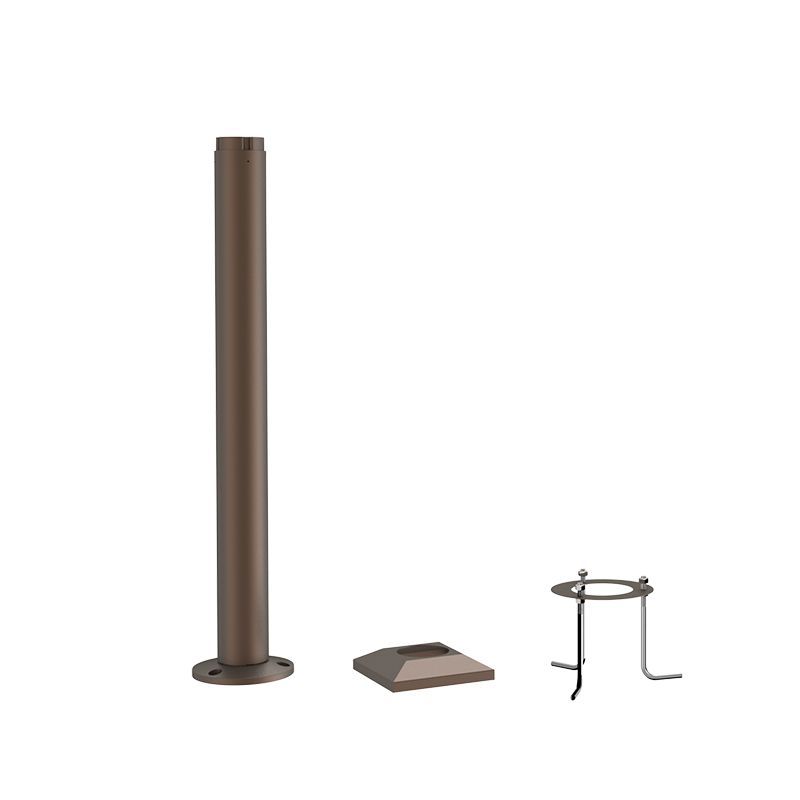 Westgate Bollard Pole System 3Ft Base , Outdoor Lighting, Bronze Finish - Cheap-Us