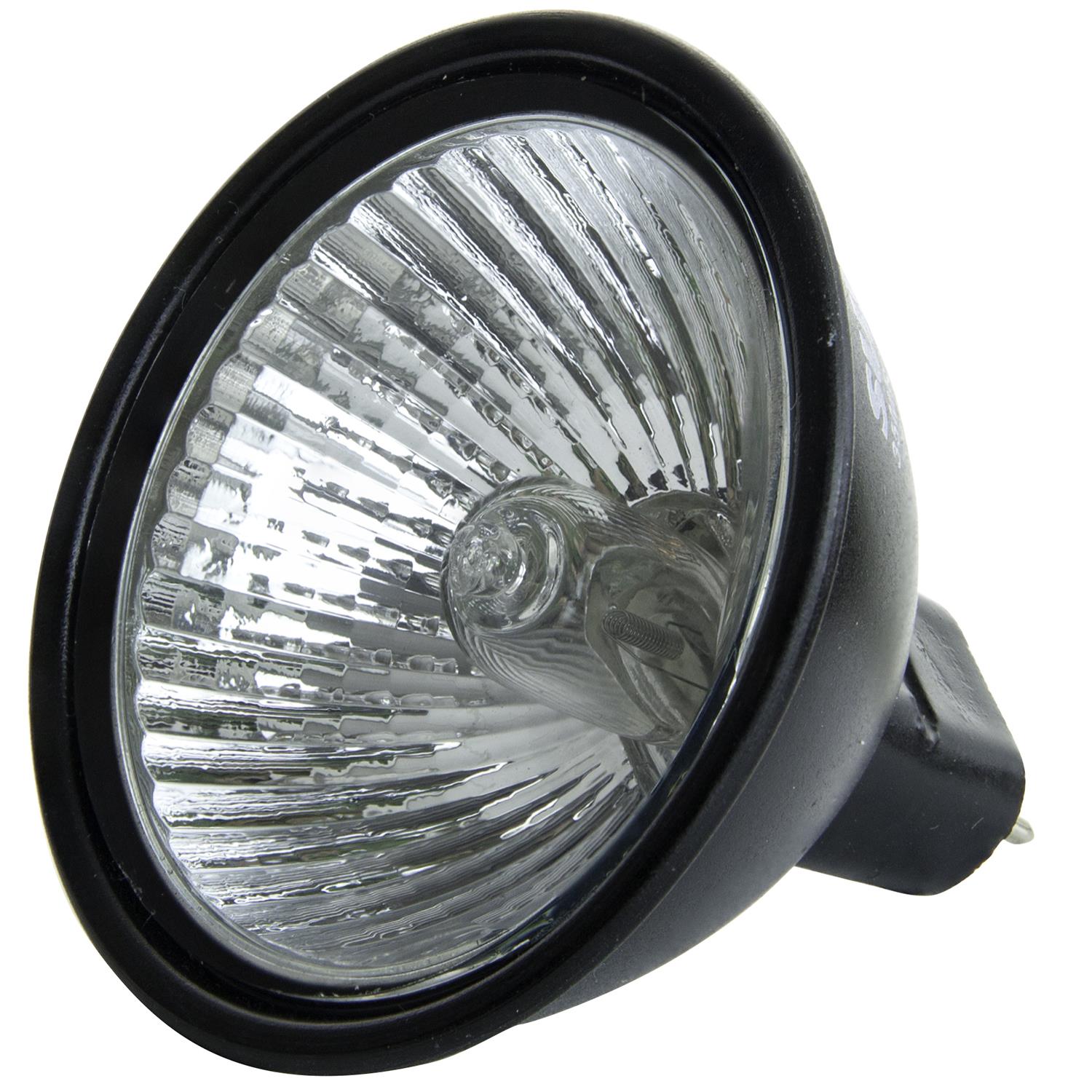 Sunlite 35 Watt, 38° Flood, Black Back MR16 Mini Reflector with Cover Guard, GU5.3 Bi-Pin Base - Cheap-Us