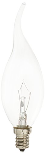 Bulbrite 25CTD/C/2 25 Watt Incandescent CA11 Teardrop Chandlier Bulb, Candelabra Base, Clear - Cheap-Us