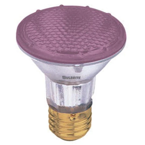 Bulbrite H50PAR20P 50 Watt Dimmable Colored Light Halogen PAR20, Medium Base, Pink - Cheap-Us