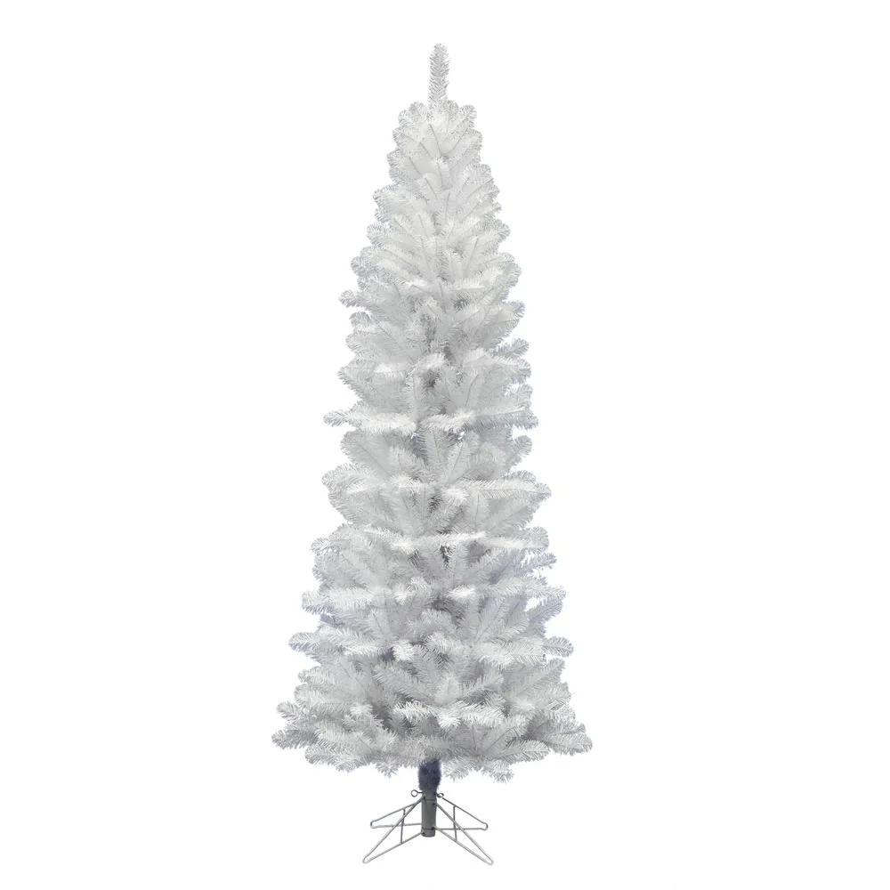 Vickerman 5.5' White Salem Pencil Pine Artificial Christmas Tree Unlit - Cheap-Us