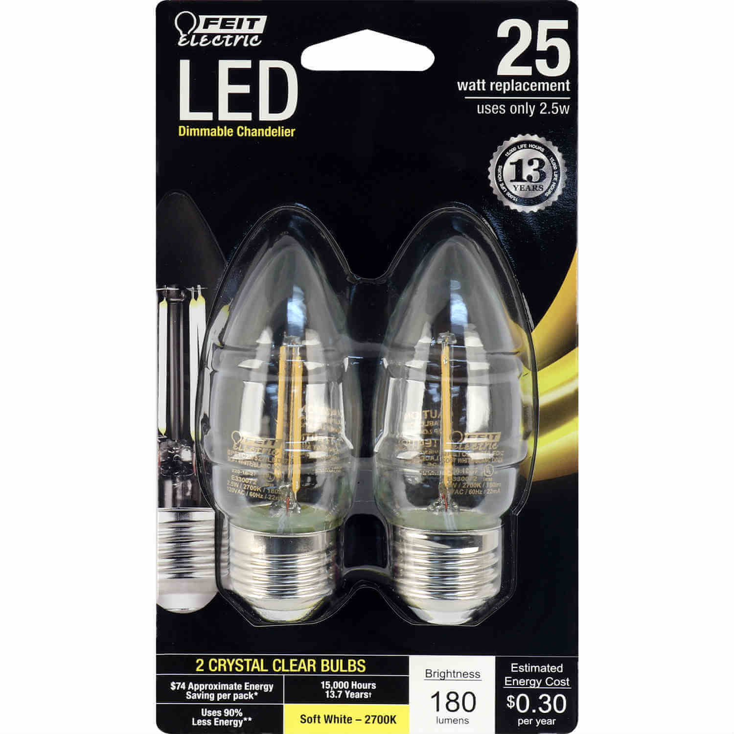 180 Lumen 2700K Dimmable Torpedo Tip LED - Cheap-Us
