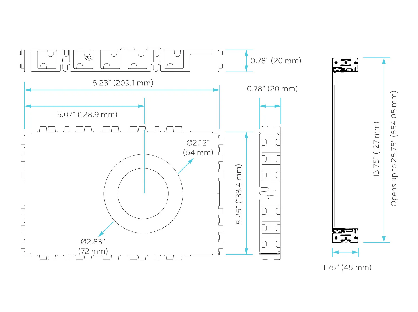 Luxrite Accessories UNIVERSAL ROUND MOUNTING PLATE MP-UNV-2/2.75 - Cheap-Us