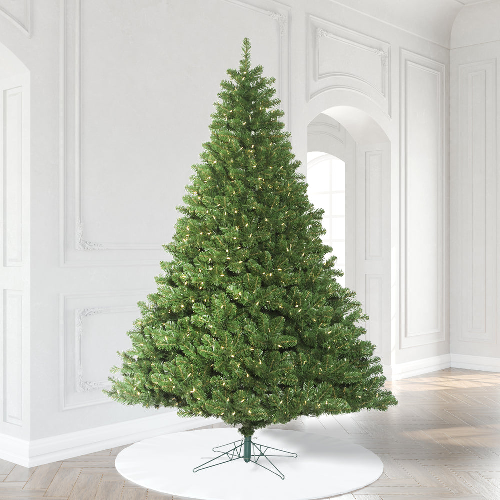 Vickerman 9' Oregon Fir Artificial Christmas Tree Wide Angle Single Mold Warm White LED Lightss - Cheap-Us
