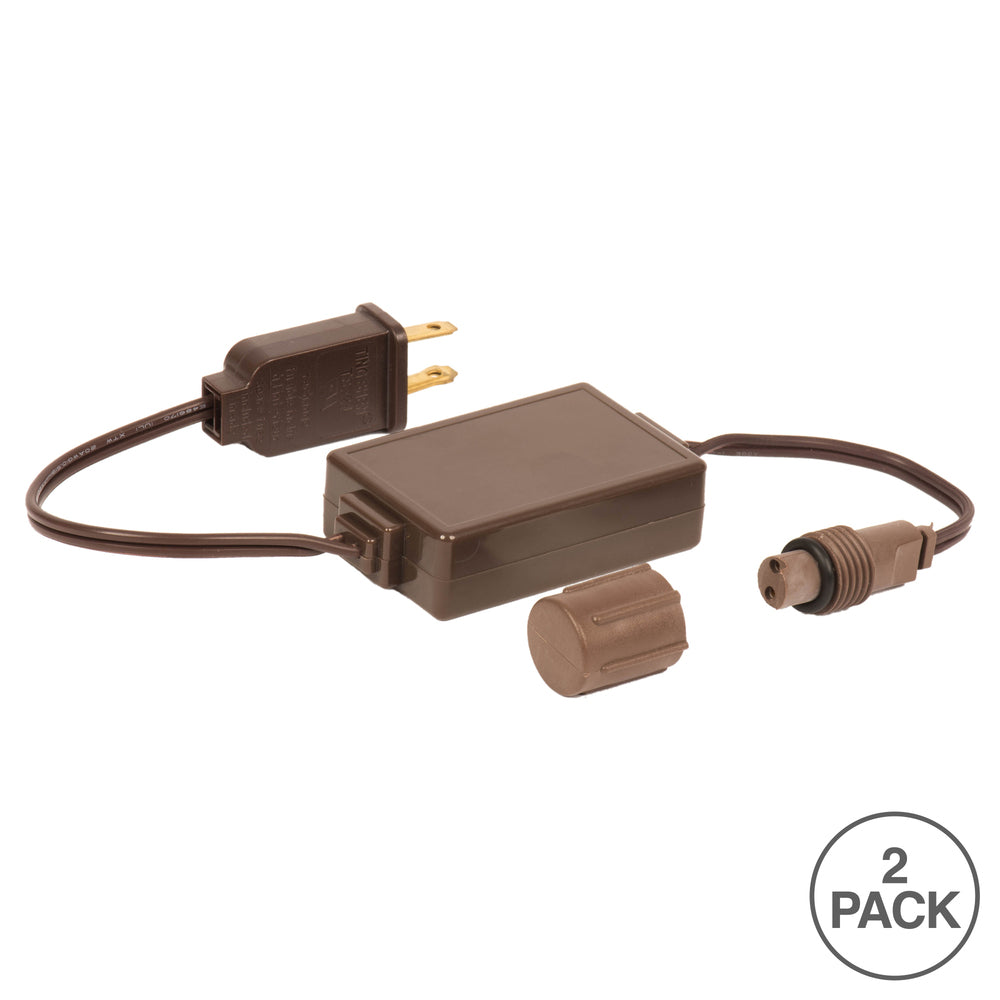 Vickerman 12 UL Rectified Coaxial Brown Wire Power Cord - 4 Pack. - Cheap-Us