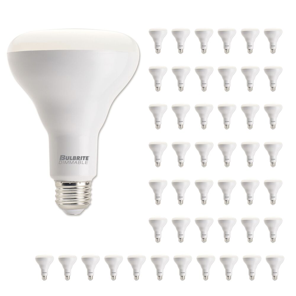 Bulbrite LED BR30 Dimmable Medium Screw Base (E26) Light Bulb 65 Watt Equivalent 3000K, Frost 48-Pack - Cheap-Us