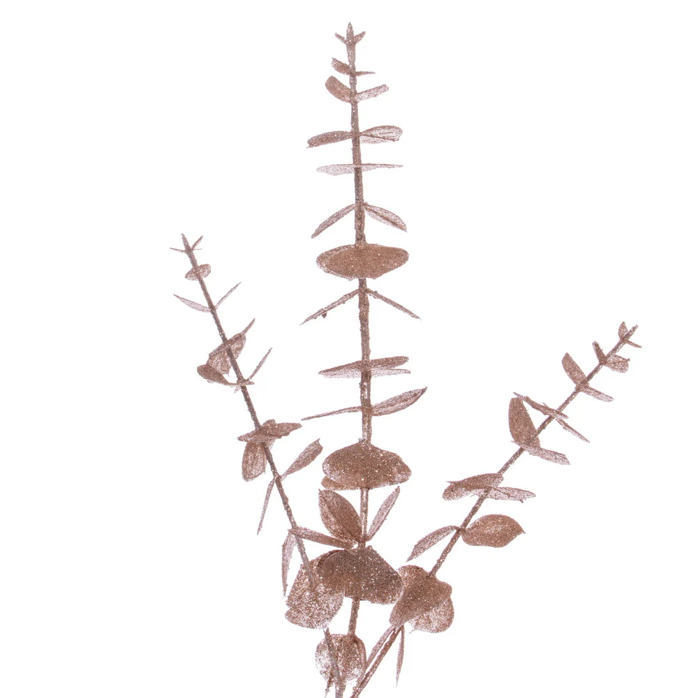 Vickerman 6' Café Latte Artificial Eucalyptus Glitter Garland. - Cheap-Us