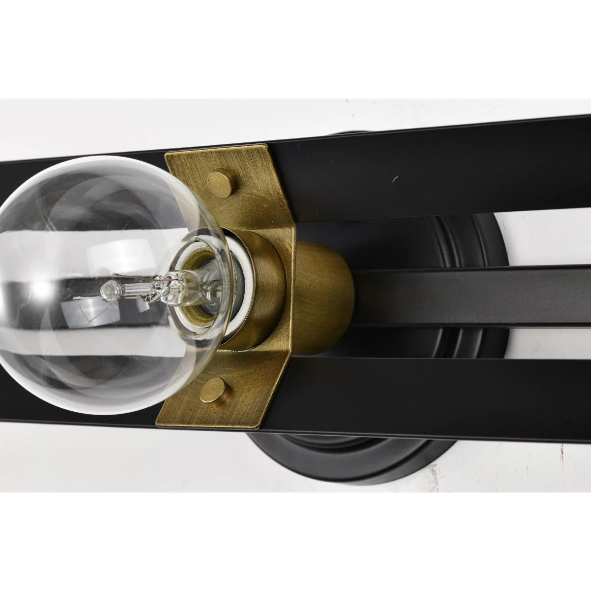 60-7865 MARSDEN 3 LIGHT VANITY Marsden 3 Light Vanity; Matte Black and Natural Brass Finish - Cheap-Us