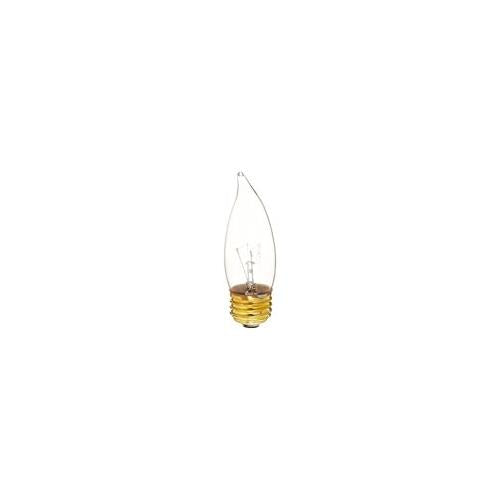 Bulbrite B25EFC 25 Watt Incandescent CA10 Flame TIp Chandelier Bulb, Medium Base, Clear, 2-Pack - Cheap-Us