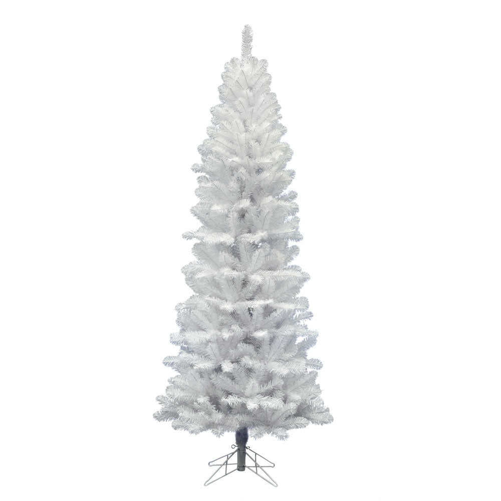 Vickerman 8.5' White Salem Pencil Pine Artificial Christmas Tree Unlit - Cheap-Us