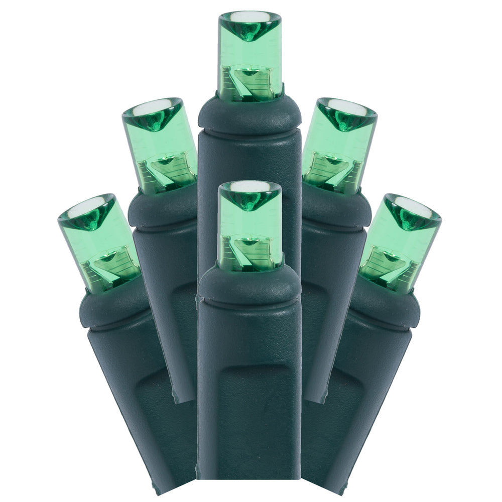 Vickerman 50 Lime Wide Angle LED Light on Green Wire 25' Christmas Single Mold Light Strand - Cheap-Us